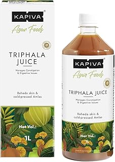 Kapiva Triphala Juice | 100% Ayurvedic | Relieves Constipation & Improves Digestion | No Added Sugar, 1L