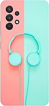 Premium ''Headphone''' Printed Hard Mobile Back Cover for Samsung Galaxy A32 / Samsung Galaxy A32 4G, Designer & Attractive Case for Your Smartphone
