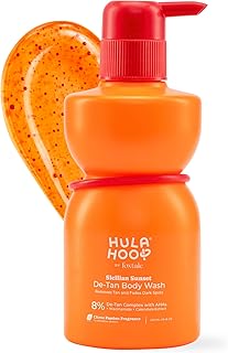 Hula Hoop 8% De-Tan Body Wash by Foxtale | Removes Tan & Reduces Pigmentation | With Niacinamide, Glycolic Acid, & Calendula Extract | For All Skin Ty
