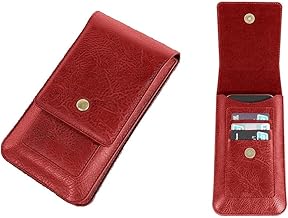 WHITBULL Multi Function Leather Holster Pouch Belt Clip Case Mobile Phone, Card, Powerbank Holder Compatible with Nokia 2.4 / Nokia C5 Endi/Nokia 8 V