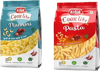 ASHOK NUTRIRICH Combo of Cooklite Macaroni Wheat Semolina (Suji) Macaroni Pasta (1Kg) And Cooklite Suji Penne Pasta Fusilli Pasta (1Kg)