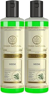 Khadi Natural Ayurvedic Neem Face Wash | Anti-Acne Cleanser for Acne-Prone Skin | Neem-Powered & Paraben-Free Formula | Suitable for All Skin Types |