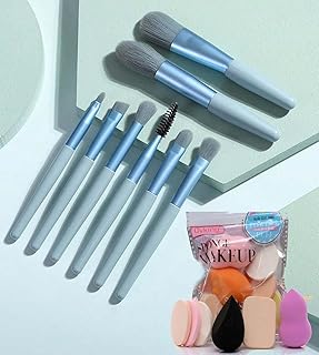 8Pcs Makeup Brush Set Cosmetic Brush for Foundation, Cream, Powder, Eyeshadow Face Makeup Brushes Travel Size Foundation Brush Powder Brush Beauty Bru