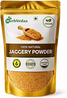 HerbVedaa Chemical-Free Organic Jaggery Powder 1 kg| Natural & Chemical-Free Sweetener | Better Than White Sugar for Tea, Coffee & Cooking