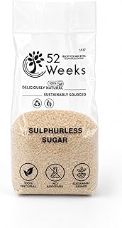 52 WEEKS Organic Sulphurless Sugar 1Kg | Natural Chemical-Free Sugar | No Sulphur Processing | Pure & Healthy Sweetener for Tea, Coffee & Cooking | Pr