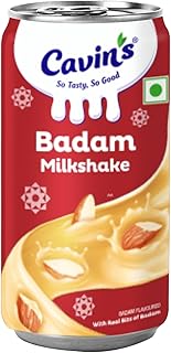 Cavin's Badam Milkshake | Almond Flavoured Ready to Drink Milk Beverage | Thick, Nutty & Creamy Taste | 170ml