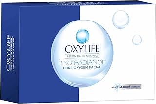 Oxylife Salon Professional Proradiance Pure Oxygen Facial Kit - 50g | With Oxysphere Technology | Hydrates Skin | Removes Dead Skin Cells | Cleanses I
