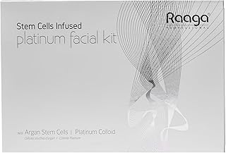 Raaga Professional Stem Cells Infused Platinum 6 Step Facial Kit | Platinum Colloid, Argan Stem Cells | Restores Skin's Moisture | All Skin Types (61