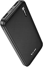 10000mAh Power Bank Portable Slim Design with Dual USB Output Type-C Micro (Input & Output) Lithium Polymer Battery Compatible with iPhone, Samsung, O