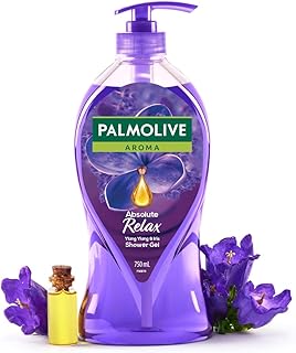 Palmolive Aroma Absolute Relax Body Wash, Gel Based Shower Gel with 100% Natural Ylang Ylang Essential Oil & Iris Extracts - pH Balanced, No Parabens,
