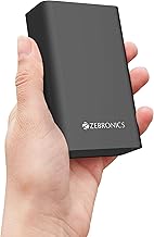 ZEBRONICS 20000 mAh Compact Power Bank, 22.5W Super Fast Charging, PD3.0 (PPS), Dual Type-C & USB-A, LED Indicator, Metal Body, for All Mobiles, Table