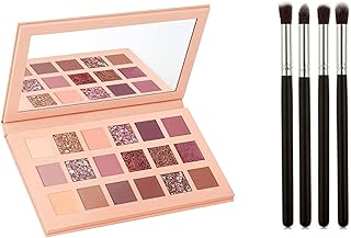 Eyeshadow Palette 18 Color Makeup Palette Highlighters Eye Make Up Women's Nude Eyeshadow Palette & Rosegold Eyeshadow Easily Blendable Eye Metallic F