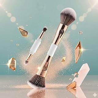 4 in 1 Multifunctional Makeup Brush Set with Foundation Brush, Powder Brush, Eyeshadow Blending Brush & Flat Brush | Feathery Soft Bristles Makeup Bru