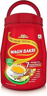 Wagh Bakri Premium Spiced Tea | With 7 Refreshing Spices |1 Kg, Black Tea