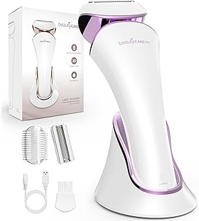 Electric Body Shaver Trimmer for Women - BEAUTYCARE Cordless Razor for Women Portable Lady Shaver for Legs, Arm, Underarms, Bikini, USB Rechargeable,
