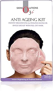 O3+ Anti Ageing Single Dose Facial Kit for Instant Brightening with Peel off Mask 45gm | Reduces Dark Spots, Fine Lines, and Wrinkles - Ideal for All