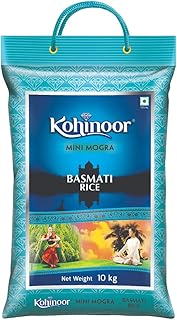 Kohinoor Mini Mogra Rice 10kg | Tukda Basmati with Good Elongation | Premium Rice for Daily Use Hygienically Packed | Relish Everyday Meals