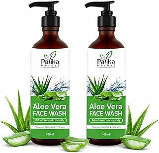 Aloe Vera Gel Face Wash for Glowing, Detoxified & Moisturized Skin | Natural Face Cleanser for Men & Women | SLS & Paraben Free | Gentle Daily Use | A