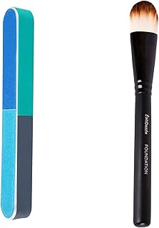 Midazzle 7-Way Nail Filer and Buffer Set with Foundation Brush, Manicure and Pedicure Tool, 2 Pieces