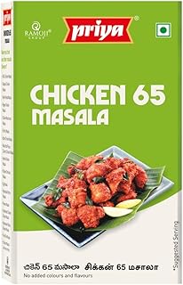 Priya Chicken 65 Masala Powder,Total 300gm I 50g Each (Pack of 6) I Authentic, Aromatic, Flavourful Spice Mix - Easy to Cook