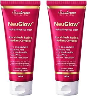 Refreshing Face Wash 100ml (Pack of 2) | 1% Encapsulated Salicylic Acid & 2% Niacinamide | Anti Acne Cleanser for Men & Women | Oil Control, Deep Clea