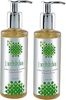 Schloka Moroccan Argan Oil Cleanser, Moisturise & Cleanse, All Skin Types, Pack of 2