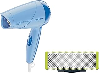 PHILIPS Hp8100/60 Hair Dryer & Qp210/50 Oneblade Replaceable Blade (Lime),1000 Watts