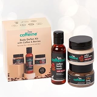 mCaffeine Body Care Gift Set for Women & Men | Bodywash Gift Box with Berries Body Wash, Body Scrub & Body Butter | Hydrating, Moisturizing Skin Care