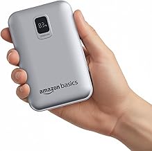 Amazon Basics 20,000mAh 35W Fast Charging Power Bank | Nano Size | Triple Output | Two Way Fast Charge | Charge Three Devices Simultaneously | - Silve