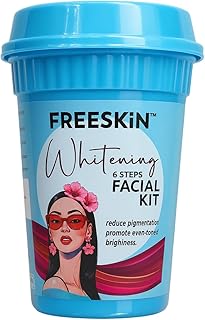 Freeskin Whitening Facial Kit 6 Steps | Reduces Pigmentation & Promotes Even-Toned Bright Skin | Paraben, Sulphate, Mineral Oil & Silicone Free