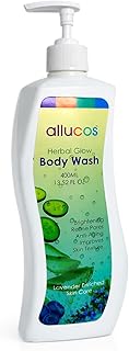 Herbal Glow Body Wash with Cucumber, Aloe Vera, Blueberry & Papaya Extract | Deep Hydration, Gentle Cleansing & Natural Skin Glow | Sulfate-Free Daily