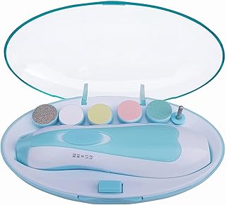NIRVA WITH DEVICE OF WOMEN PICTURE Baby Nail File Grinder Set Safe Nail Trimmer Kit for Kids Safe& Effective Baby Manicure Manicure Tools (Blue),Pack