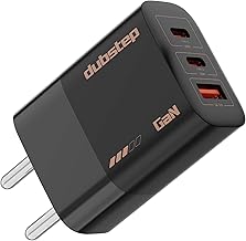 Dubstep 90W GaN Fast Charging Adapter – Dual Port USB C PD & USB A Wall Charger for MacBook Pro, Type C Laptop Charger, iPhone 15, Samsung Galaxy S24