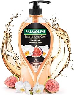 Palmolive Luminous Oil Rejuvenating Body Wash,750ml Pump Bottle, 100% Natural Fig Oil & White Orchid Extracts For Soft & Radiant Skin, PH Balanced Bod