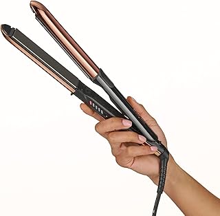 𝐃𝐫𝐮𝐦𝐬𝐭𝐨𝐧𝐞 𝟏𝟎 𝐘𝐞𝐚𝐫𝐬 𝐖𝐚𝐫𝐫𝐚𝐧𝐭𝐲 Professional Hair Straightener for Women | Instant Heat Styling Iron with Adjustable Temperature Control | Smooth, Shiny &