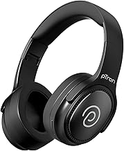 pTron Studio Pro w/ 65Hrs Playtime, Wireless Over Ear Headphones w/HD Mic, Dual Device Pairing, TruTalk AI-ENC Calls, Low-Latency Game & Music, 40mm D