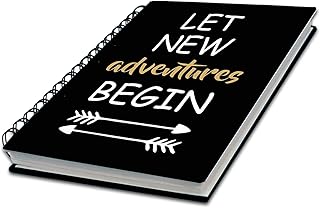 AccuPrints wiro Hard bound Size -A5 (6 by 9 inch) Notebook Diary Ruled 200 pages-Notebook Diary (Black)