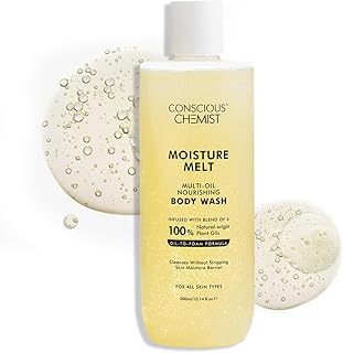 Conscious Chemist® Multi-Oil Body Wash Shower Gel | 300ml | Moisturizing Body Wash for Men & Women | Hydrates Dry Skin, Enhances Glow & Softness | Gen
