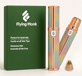 Flying monk 2 in 1 Electronic Facial Hair Eyebrow Hair Remover Shaver Waxing For Women- Rechargeable With USB Cable (Multicolor)