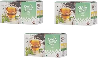 GAIA Tulsi Green Tea|Organic Nutrient-Rich|Antioxidant|Beverage For Weight Loss|Stress Relief|Anti-Aging|Immune Support|Nutrient-Packed Aids In Digest