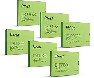 Raaga Professional Express Facial Kit (1+1) | Normal to Oily | 35gm,Green