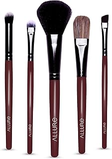 Allure Makeup Brush Set - Set Of 5 Face & Eye Makeup Brushes