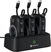 Portronics Power Shutter Home 3 x 10000mAh Fast Charging Wireless Powerbank with Charging Station, 22.5W Wired Output, 15W Wireless Output for iPhone