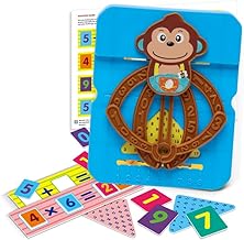 Bestie toys Maths Monkey Calculator Thinking Plastic Number Matching Game Monkey Stem Preschool Educational Toys for Kids