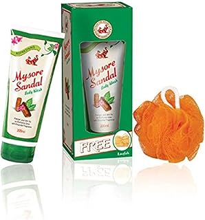 Mysore Sandal Body Wash, 200 ml with Free Loofah