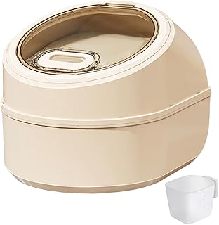 Rice Container Leakproof Countertop Rice Grain Bucket for Grain Flour Cereal Cream 5kg|Food Grade BPA Free Leak Proof, Spices Atta Grains & More Organ