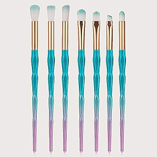 Adbeni Makeup Brush Set Professional Foundation Concealer Organizer Blending Blush | Eye | Face Liquid Powder Cosmetics Brushes Tools (Pack of 7), Blu
