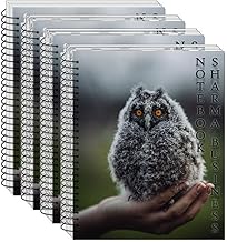Owl Cover 4 Set Blank Book For Kids to Write Stories, Unlined A4 Size Notebook Set for Students Journals, Drawing, Sketching, 200 Pages in Each Notebo