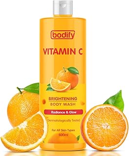 Bodify Vitamin C Brightening Body Wash, 500 Ml | Radiance & Glow|Paraben Free | All Skin Types