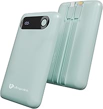 UltraProlink Power Bank 10000mah Fast Charging|16.8mm Slim|22.5W QC-PD-PPS Fast Charging Battery Bank|with USB-C & iPhone Cable|Digital Display|Power